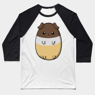 Cute guinea pig with tri-colour fur, brown, cream, white, kawaii guinea pig, guinea pig, Baseball T-Shirt